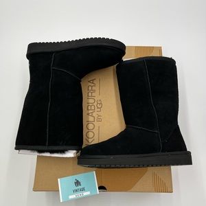 Women's Koolaburra By UGG Koola Tall Fur Winter Boots Black Size 5 Wide 1017089